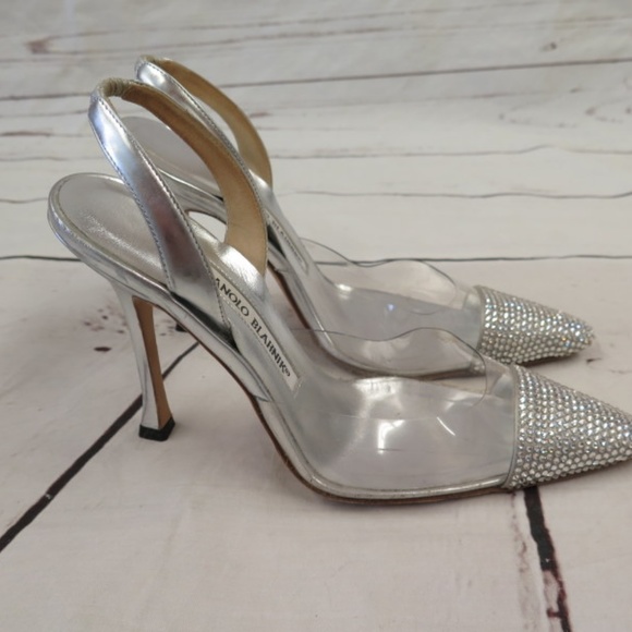 Manolo Blahnik Pump Carolyne Crystal & PVC - Picture 4 of 8